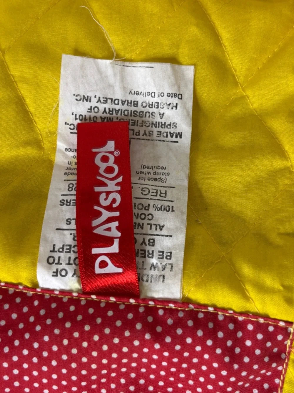 Vintage 1985 Playskool Fold N Go Activity Quilt Mat Baby Toddler Toy 1980s